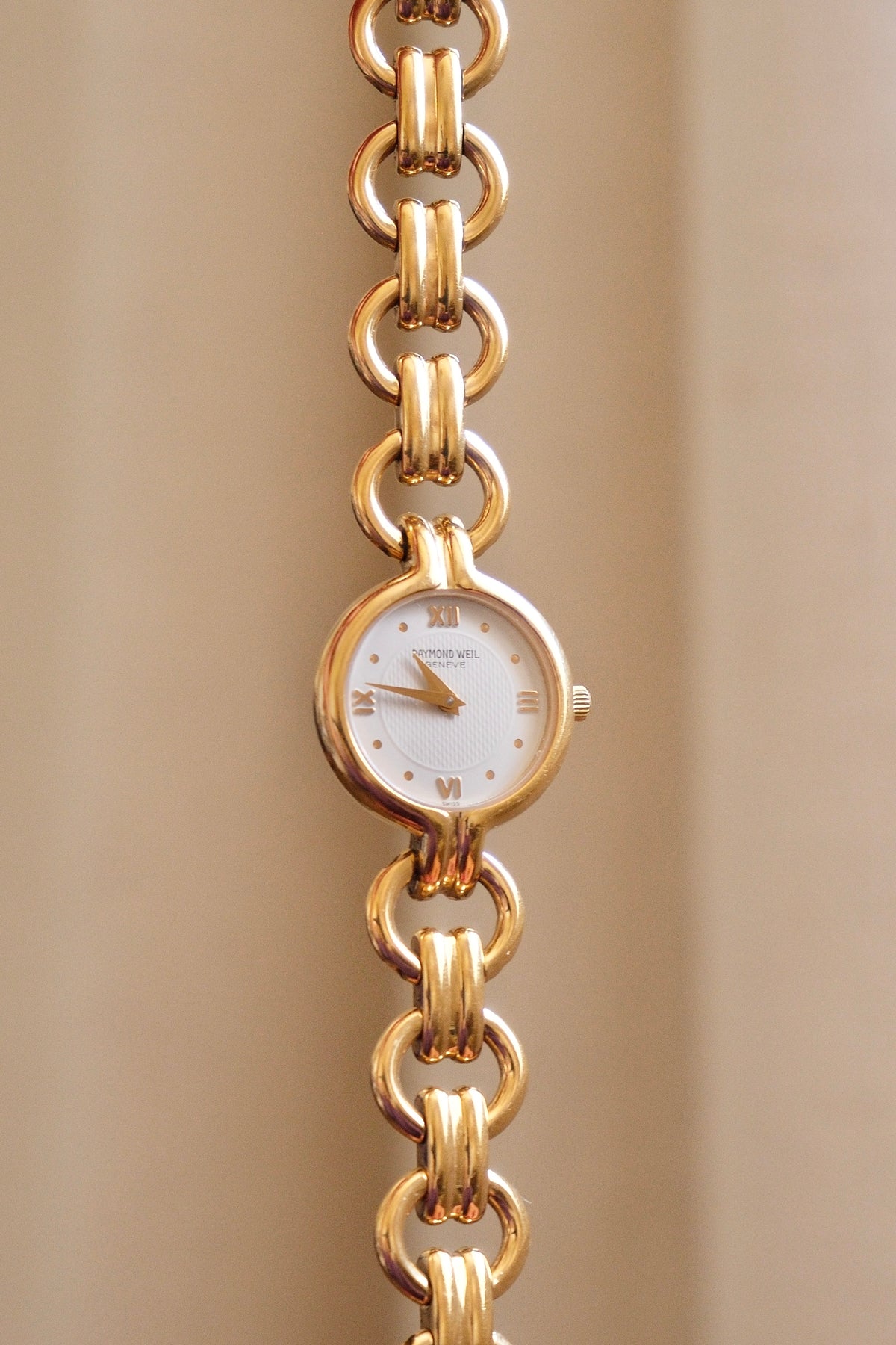 Vintage Ladies' Gold-Plated Raymond Weil Quartz Watch - Round Dial
