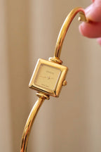 Rare Vintage Ladies 1900L Gold Bangle Gucci Watch In Box