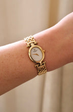 Rare vintage 18k gold plated white dial Raymond Weil watch working