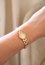 Vintage Ladies 90s Gold Rotary Watch Gemstone Details Working