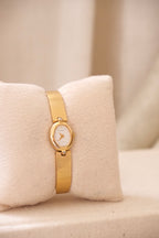 Rare Vintage 1980s Petite Seiko LaSalle Gold Tone Diamond Watch Working