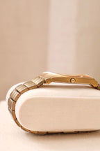 Rare Collectible Vintage 1990s Seiko Rivoli Quartz Watch Gold Asymmetrical Bracelet