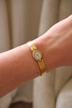 Rare Vintage 1980s Petite Seiko LaSalle Gold Tone Diamond Watch Working