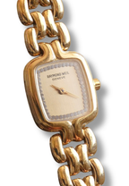 Rare vintage 18k gold plated champagne dial Raymond Weil  watch working