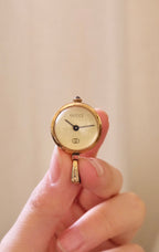 Early 80s Gucci Gold Plated Sphere Pendant Watch Manual Wind, Working