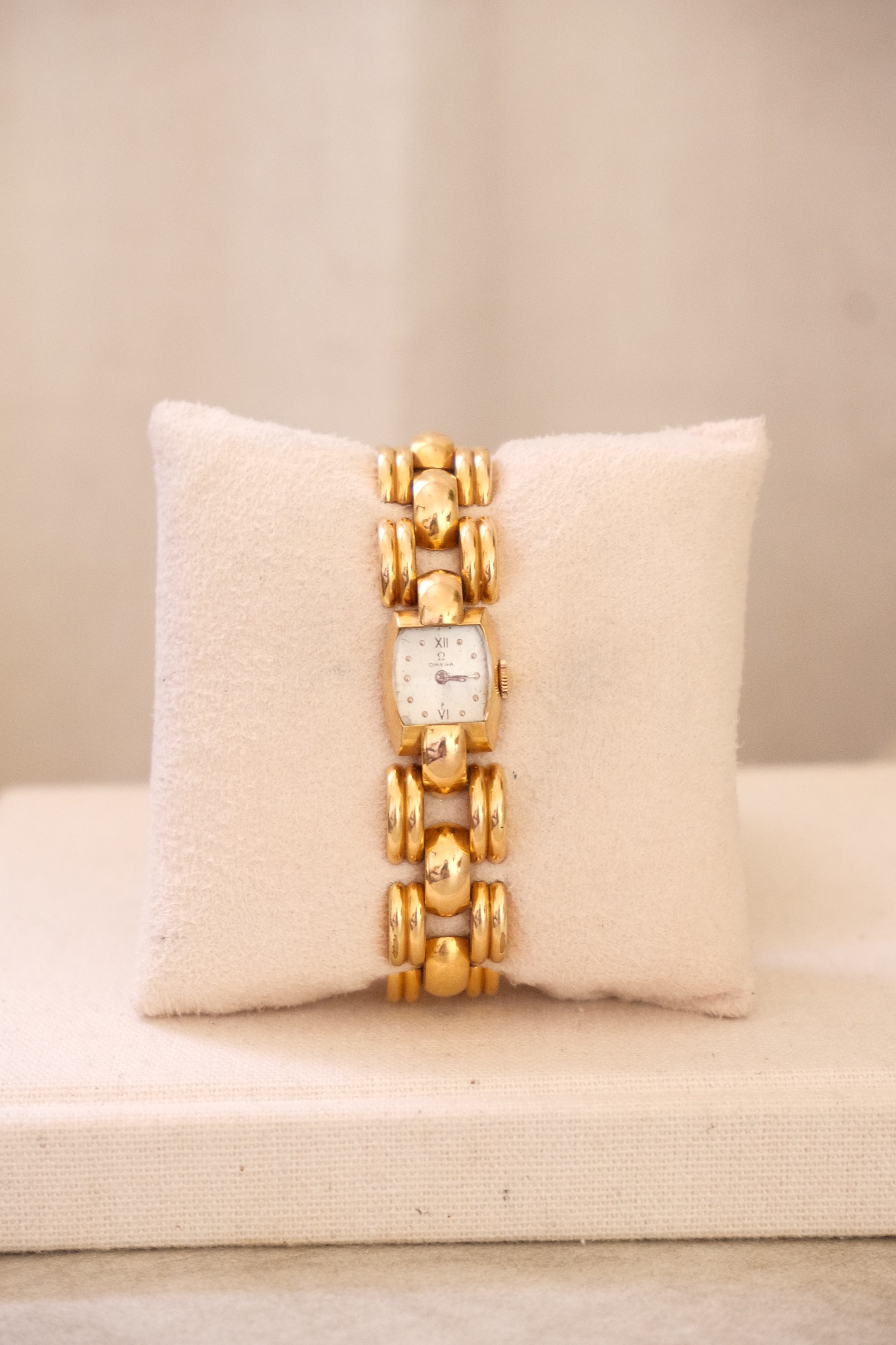 Rare 1940s Ladies Omega 14k Gold Plated Watch Manual Wind Working