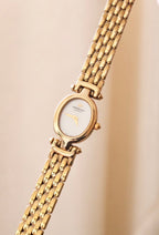 Rare vintage 18k gold plated white dial Raymond Weil watch working