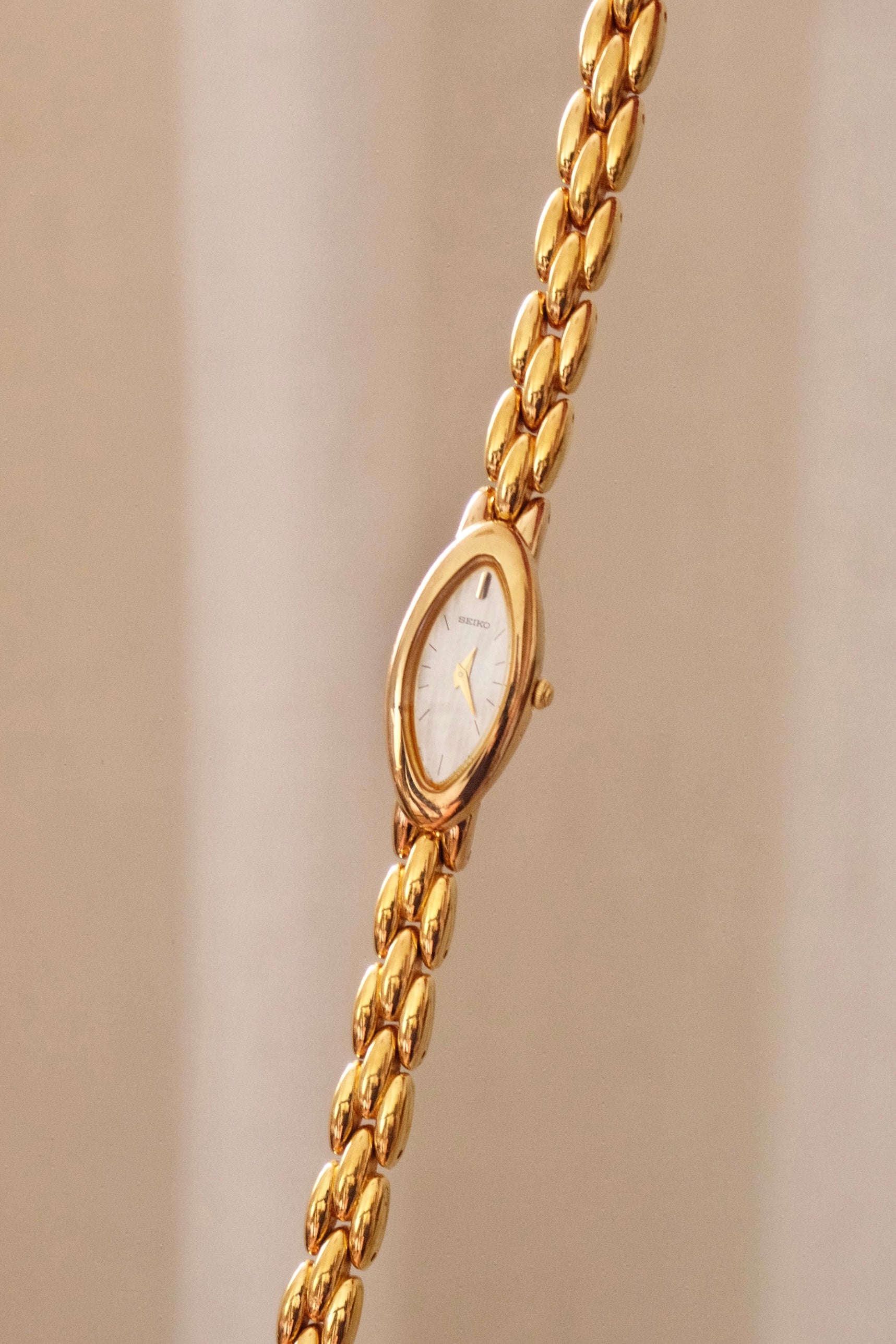 Vintage Ladies Gold Slim Seiko Watch Working