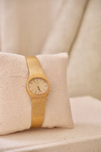 1970s Vintage Tissot Stylist Ladies Gold Manual Wind Mechanical Watch - Minimalist Oval Swiss Timepiece