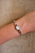 Ultra Rare & Petite Ladies Seiko Oval Dial Watch with Sapphire Gemstone Accents