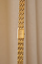 Slim Ladies 90s Gold Seiko Tank Style Quartz Watch Working