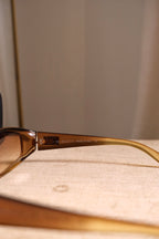 Vintage Gucci Ladies Tortoise Shell Gradient Lens Eyewear Sunglasses with Case
