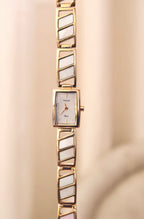 Vintage Ladies Mother of Pearl Gold Accurist Watch Working
