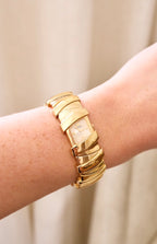 Vintage 90s ladies gold chunky seiko bangle watch working in box