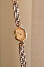 Rare 80s Gold-Plated Seiko Jewellery Quartz Watch with Hexagon Dial