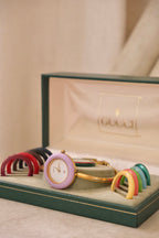 RARE Vintage Gucci Interchangeable Bezel Watch FULL BEZEL set with Box