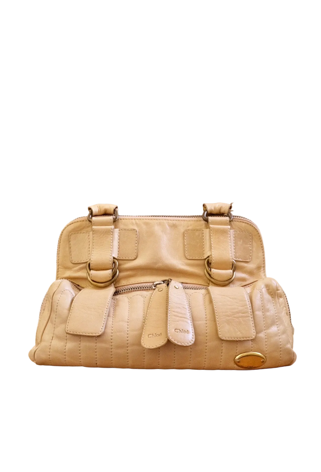 Chloe Vintage Butter Yellow / Tan  Bay Bag Soft Leather shoulder bag