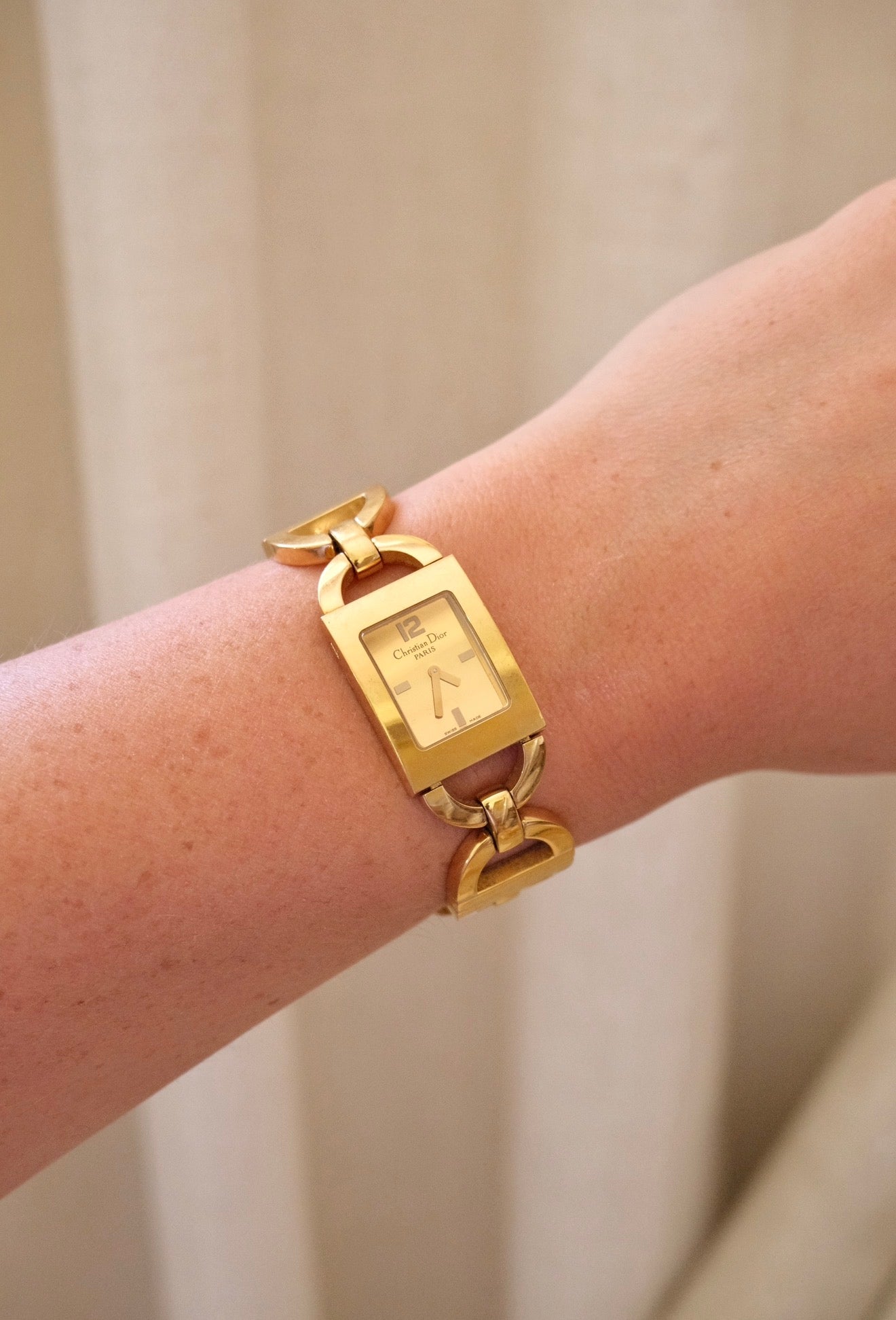 Vintage Ladies Christian Dior Malice gold-plated Watch Working
