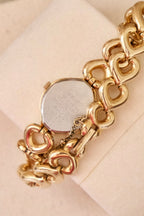 Rare 90s Ladies Gold Seiko Watch with Safety Chain – Working Quartz Vintage Watch