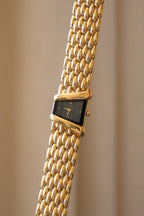 Rare 90s Vintage Ladies Gold Seiko Rivoli 4N00-5749  Watch with Black Dial