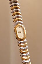 Vintage 1990s Seiko Two Tone Ladies Watch 2E20-562A – Working Quartz Dress Watch