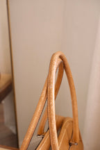 2000s Vintage Prada Camel Leather Bowling Shoulder Bag