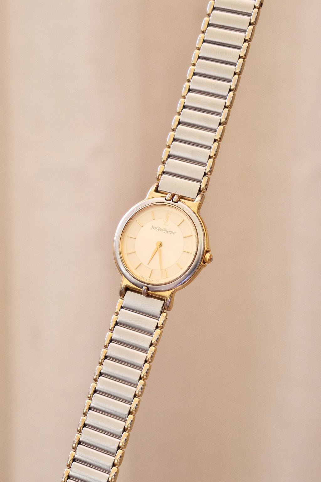 Vintage 90s Yves Saint Laurent Ladies' Quartz Watch - Silver-Tone Bracelet