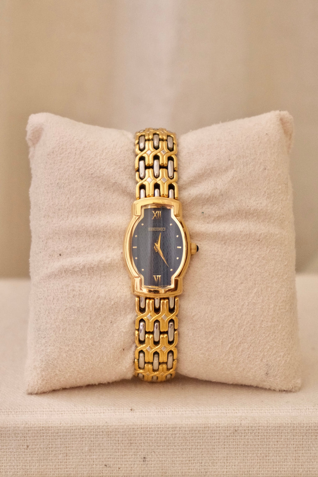 Rare Vintage 90s Seiko Two Tone Bracelet Strap Watch Working