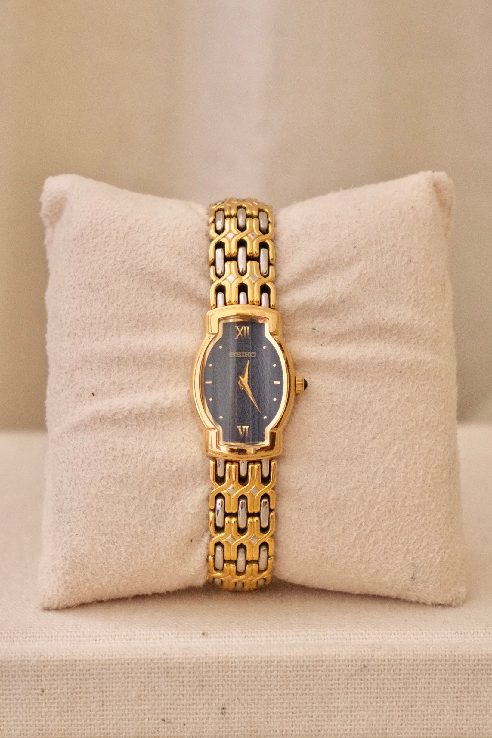 Rare Vintage 90s Seiko Two Tone Bracelet Strap Watch Working