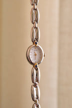 Ultra Rare & Petite Ladies Seiko Oval Dial Watch with Sapphire Gemstone Accents