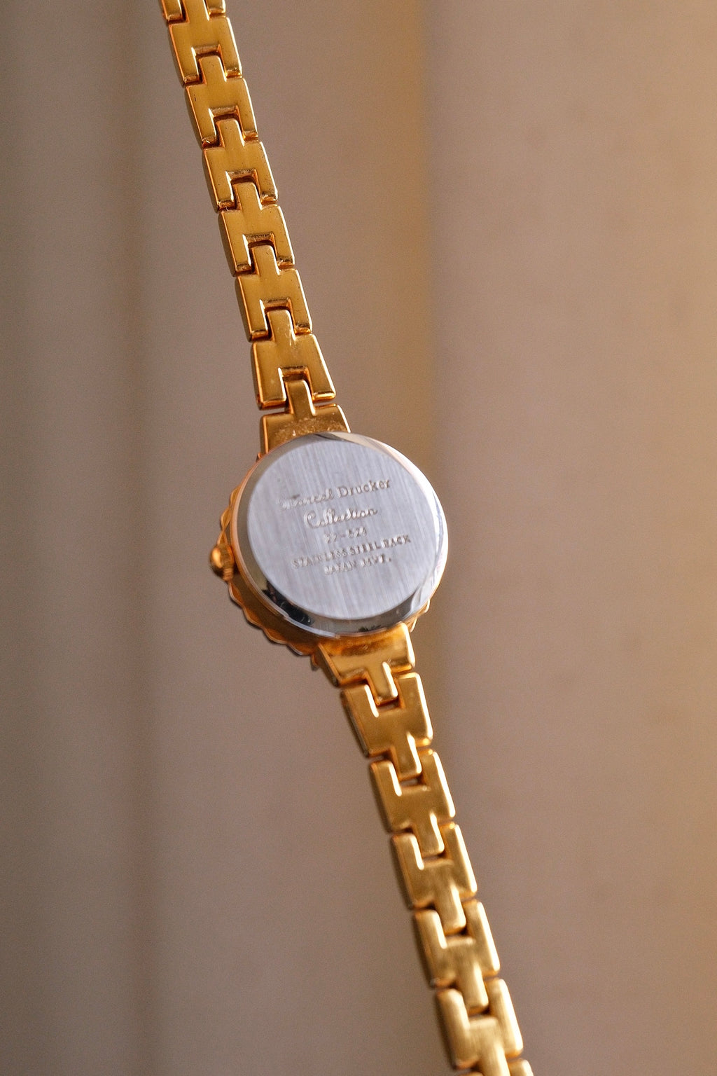 Rare Vintage 80s Marcel Drucker Oval Diamond Gold Cocktail Watch with Box & Papers