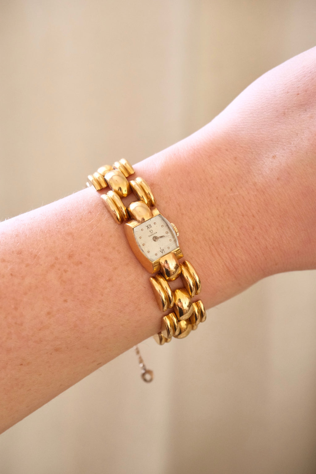 Rare 1940s Ladies Omega 14k Gold Plated Watch Manual Wind Working