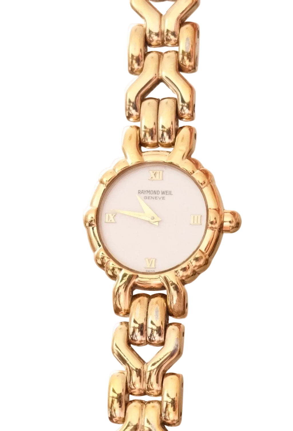Rare vintage 18k gold plated Raymond Weil watch working