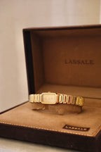 1990 Vintage Ladies Seiko Lassale Gold Tank Watch Box & Papers