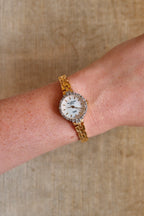 Rare Vintage 80s Marcel Drucker Oval Diamond Gold Cocktail Watch with Box & Papers
