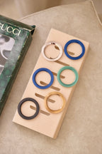 Set of 6 Metallic 80s/90s Gucci Bezels in Box