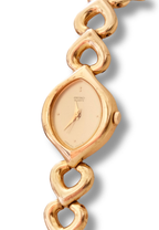 Rare 90s Ladies Gold Seiko Watch with Safety Chain – Working Quartz Vintage Watch
