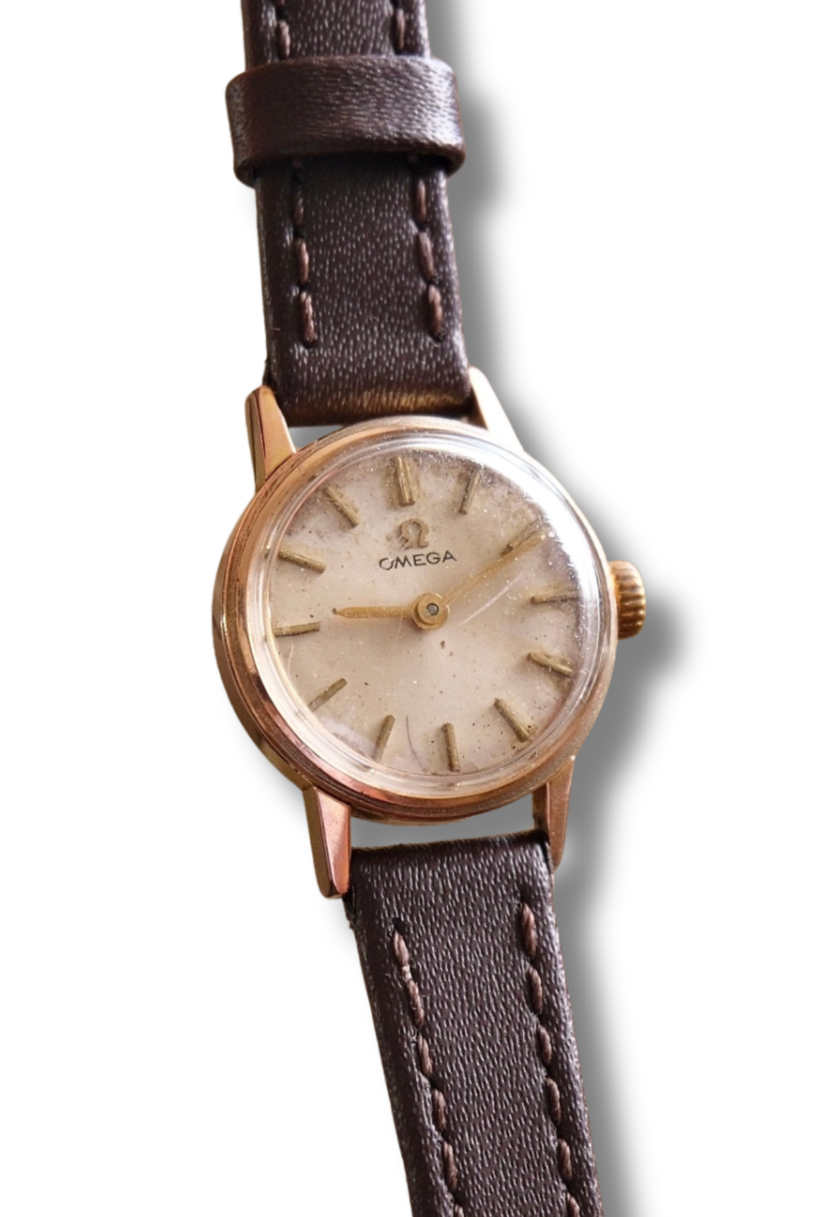 Vintage 1960 Omega Ladies Manual Wind Watch Gold Plated Swiss Wrist Watch Working