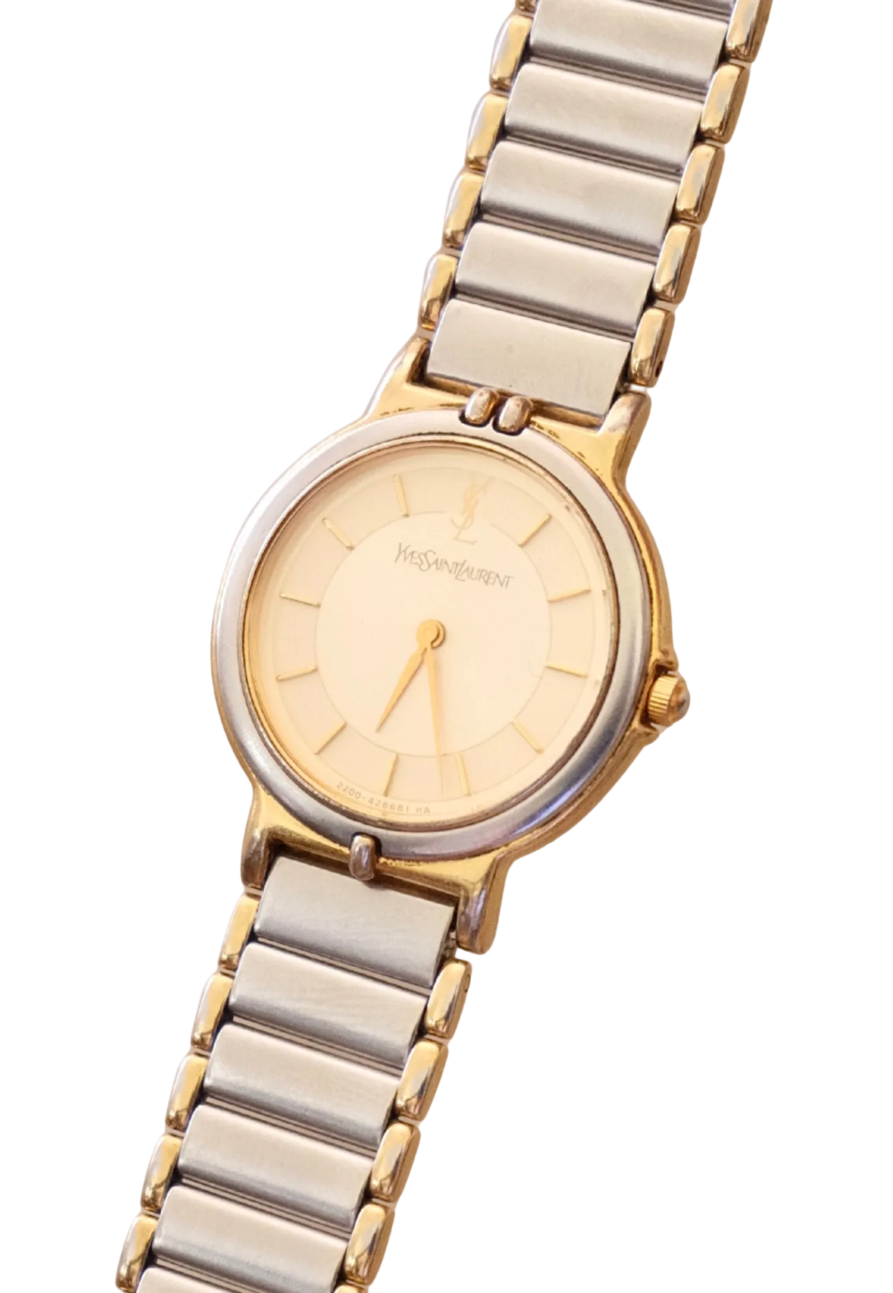 Vintage 90s Yves Saint Laurent Ladies' Quartz Watch - Silver-Tone Bracelet