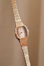 70s Vintage Rare Seiko Mechanical Wind Octagonal Textured Dial Cocktail Watch Working