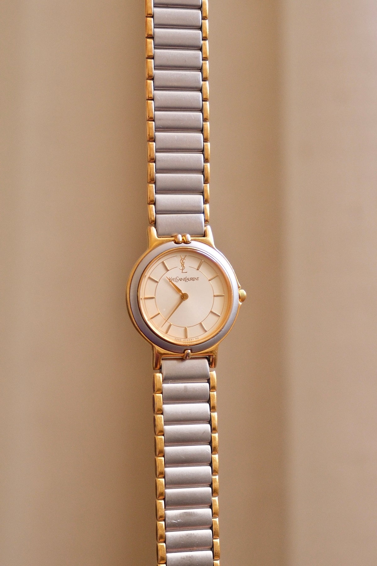 Vintage 90s Yves Saint Laurent Ladies' Quartz Watch - Silver-Tone Bracelet