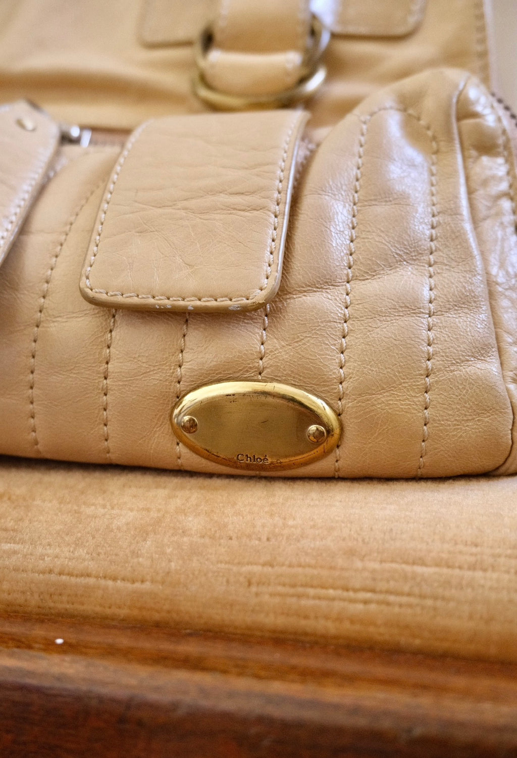 Chloe Vintage Butter Yellow / Tan  Bay Bag Soft Leather shoulder bag