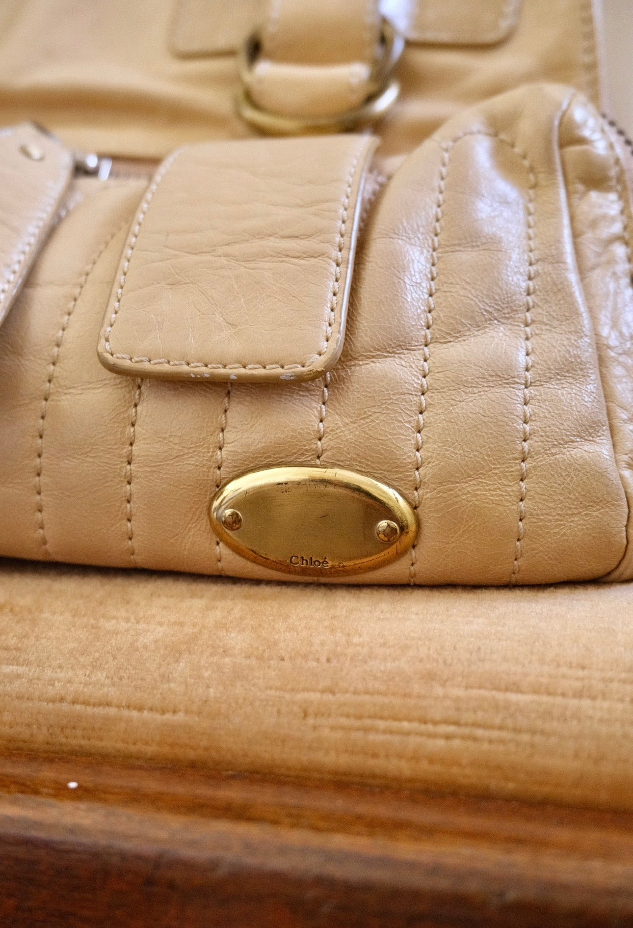 Chloe Vintage Butter Yellow / Tan  Bay Bag Soft Leather shoulder bag