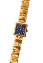 Vintage Women’s Blue Dial Sqaure Face Gold Seiko Watch Working