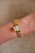 Rare 90s Mother of Pearl Gold Citizen Ladies Hidden Bracelet Watch