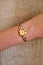 Rare 80s Gold-Plated Seiko Jewellery Quartz Watch with Hexagon Dial
