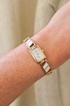Vintage Ladies Mother of Pearl Gold Accurist Watch Working