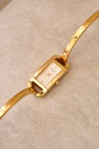 Vintage Ladies Gold 90s Rotary Watch Bangle Style Working