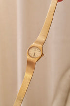 1970s Vintage Tissot Stylist Ladies Gold Manual Wind Mechanical Watch - Minimalist Oval Swiss Timepiece