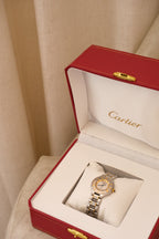 Vintage Cartier Must 21 Watch Women's Two Tone Steel Gold Roman Dial Swiss Made Circa
1990s in Box